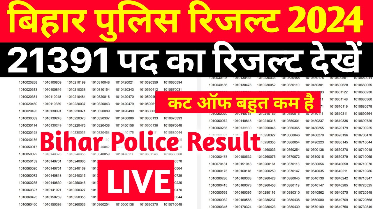 Bihar Police Result 2024